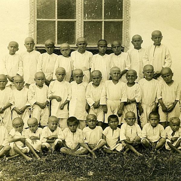 Greek orphans received into Marsovan orphanage, May 1919.